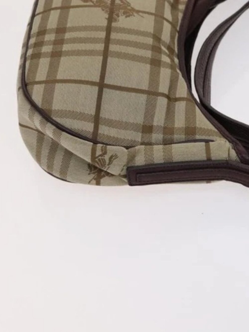 BURBERRY Nova Check Blue Label Shoulder Bag Canvas 2 Set Beige Gray Auth bs21820 - Picture 10 of 15